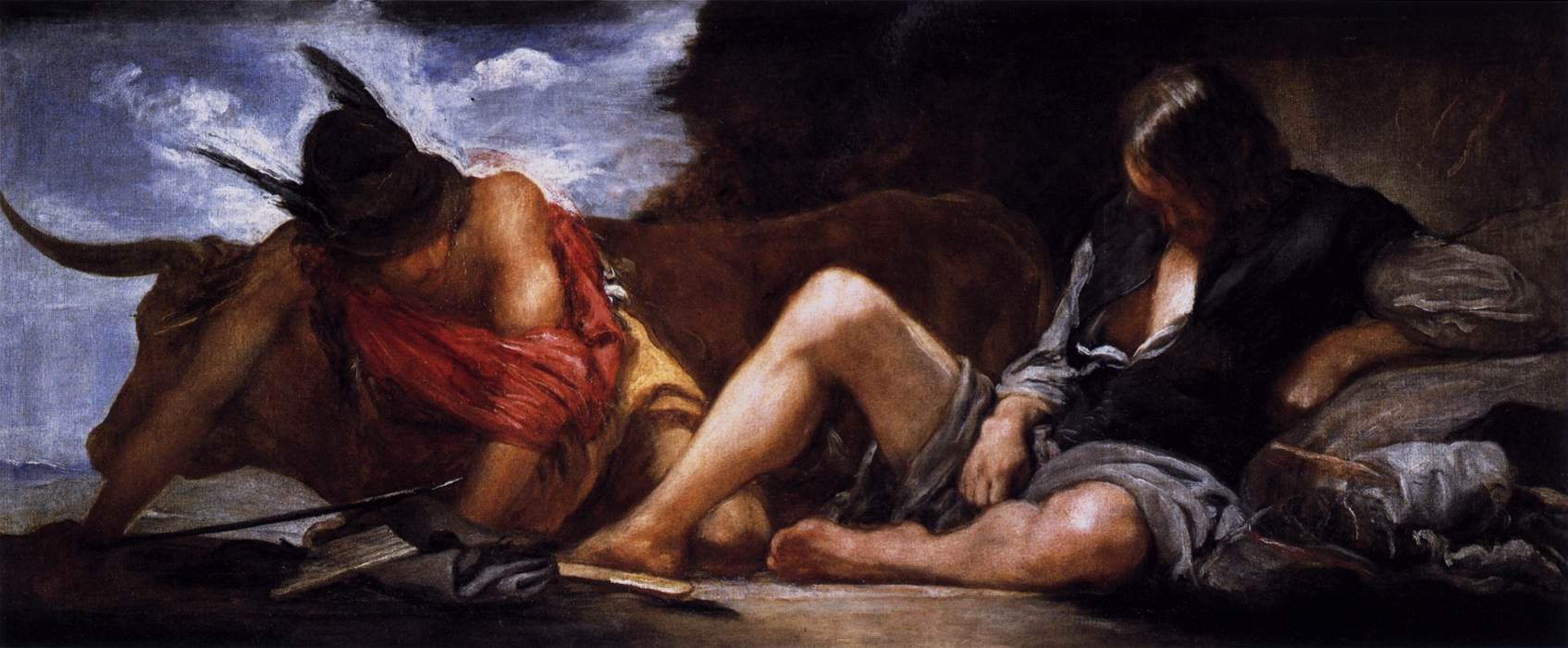 Mercury and Argus by Diego Velázquez, 1659