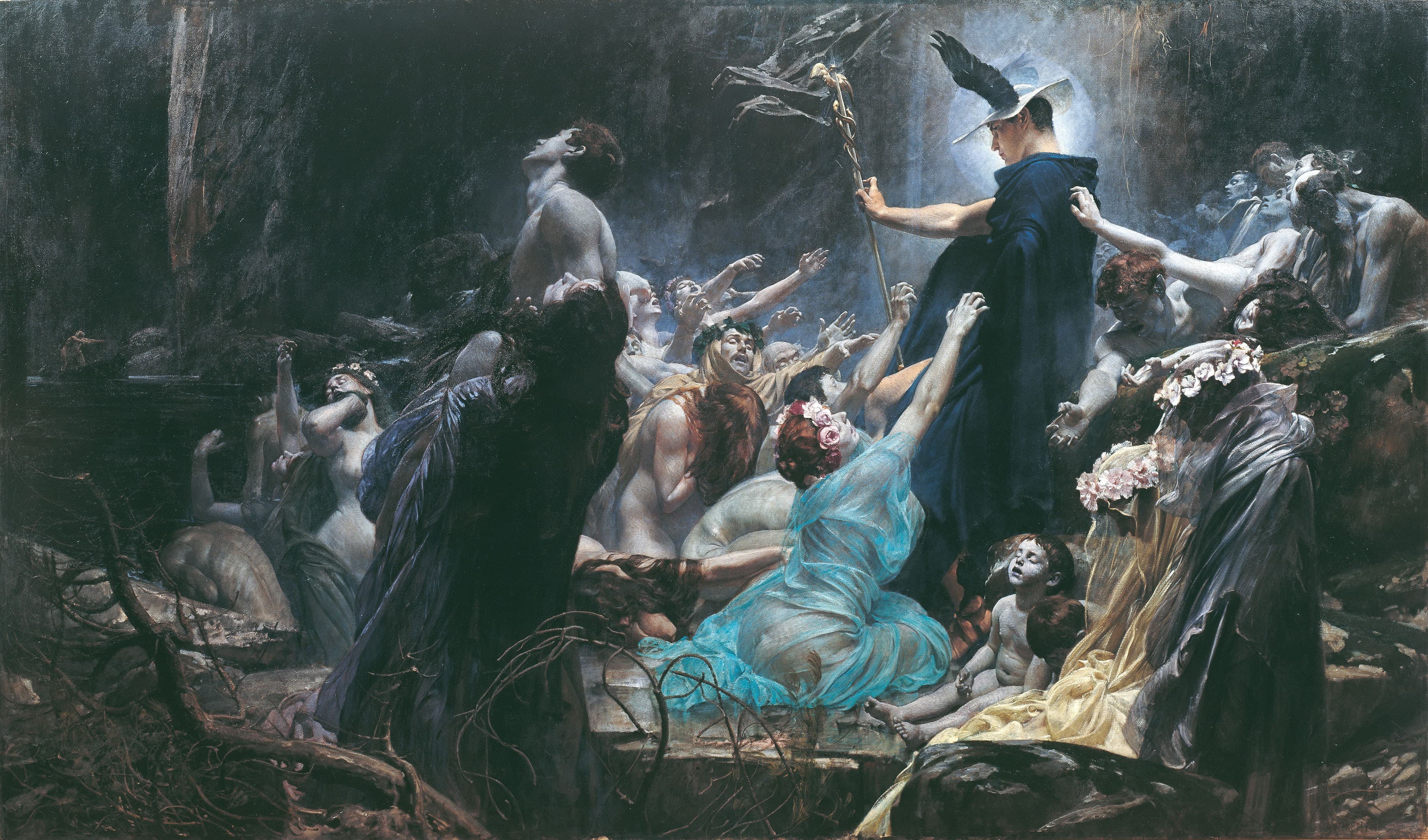 Souls on the Banks of the Acheron by Adolf Hirémy-Hirschl, 1898