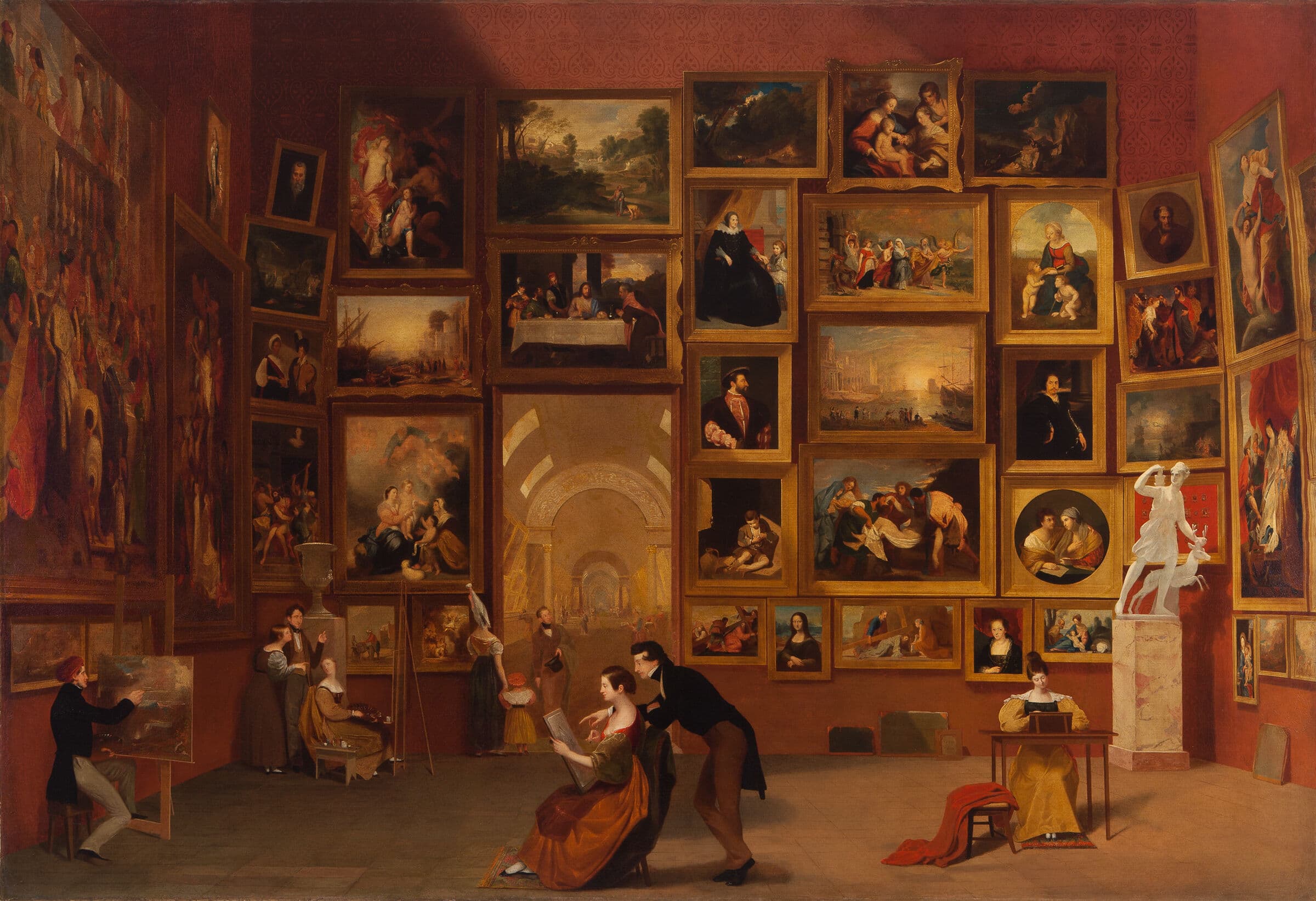 Gallery of the Louvre by Samuel F. B. Morse, 1831-33