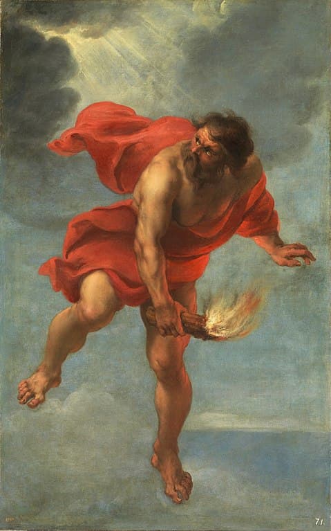 Prometheus Carrying Fire by Jan Cossiers, 1637